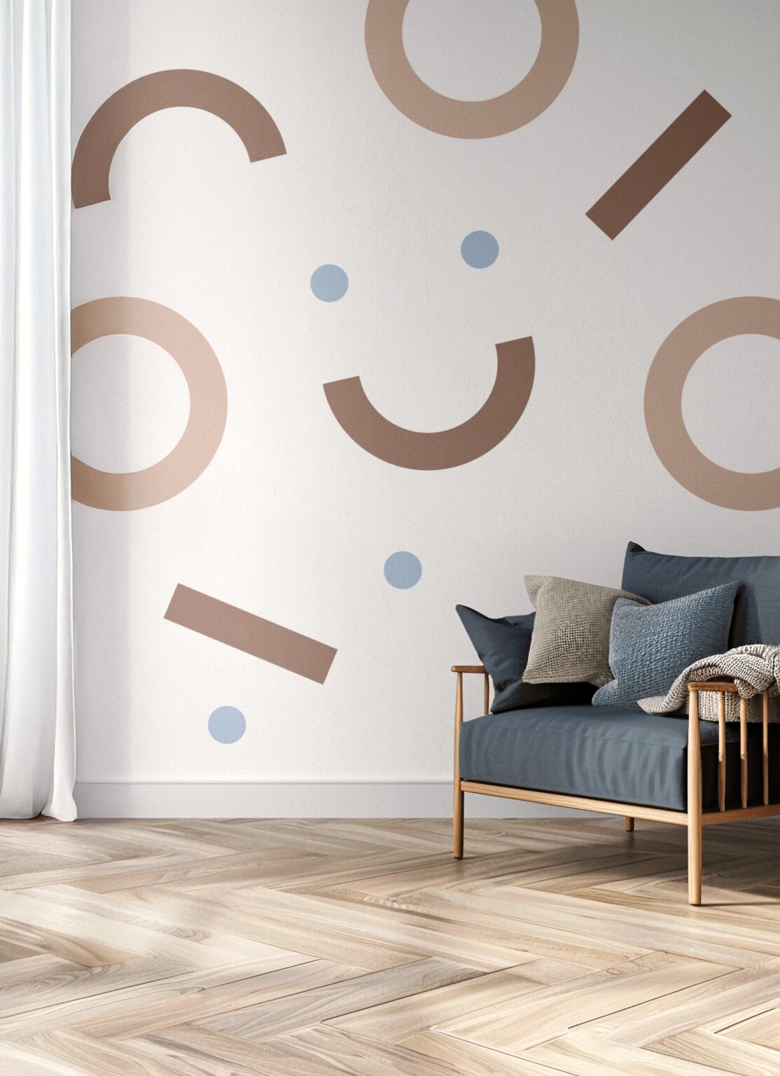 Aplicación de recursos gráficos de la marca sobre la pared de una consulta