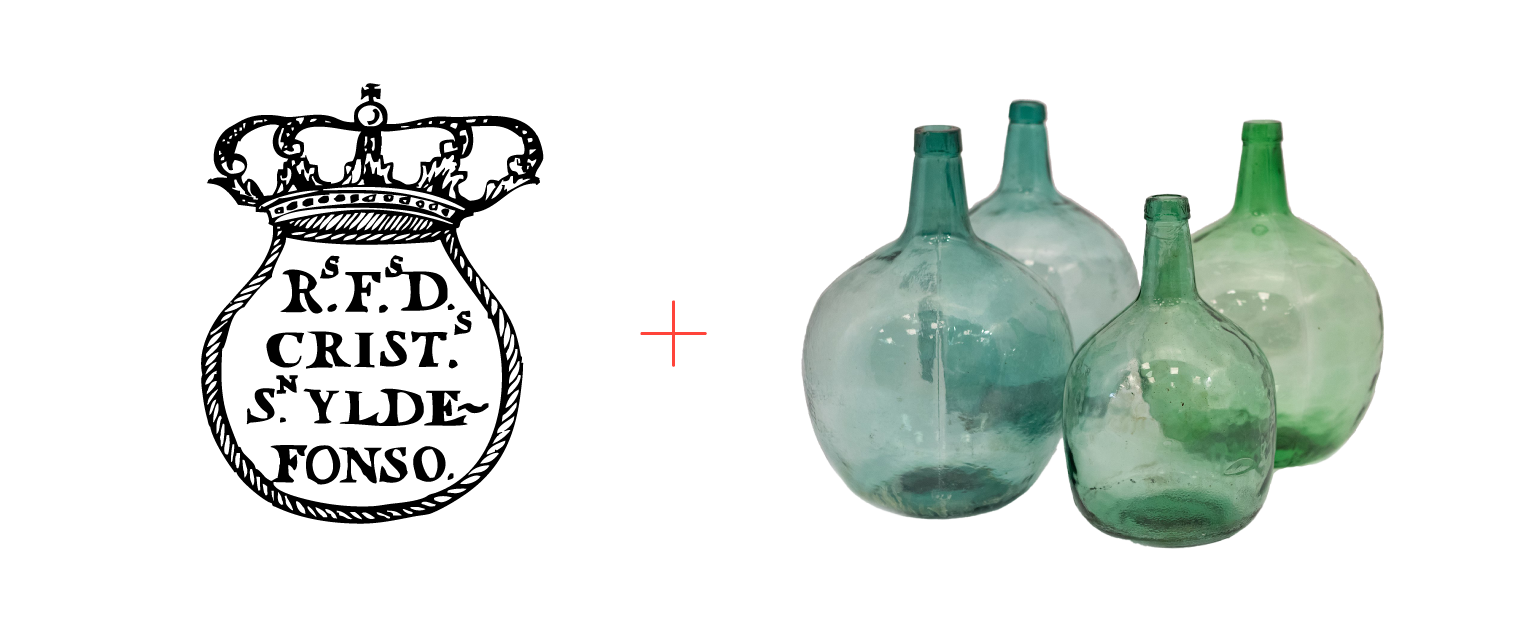 Esquema conceptual para el logotipo de la Real Fábrica de Cristales