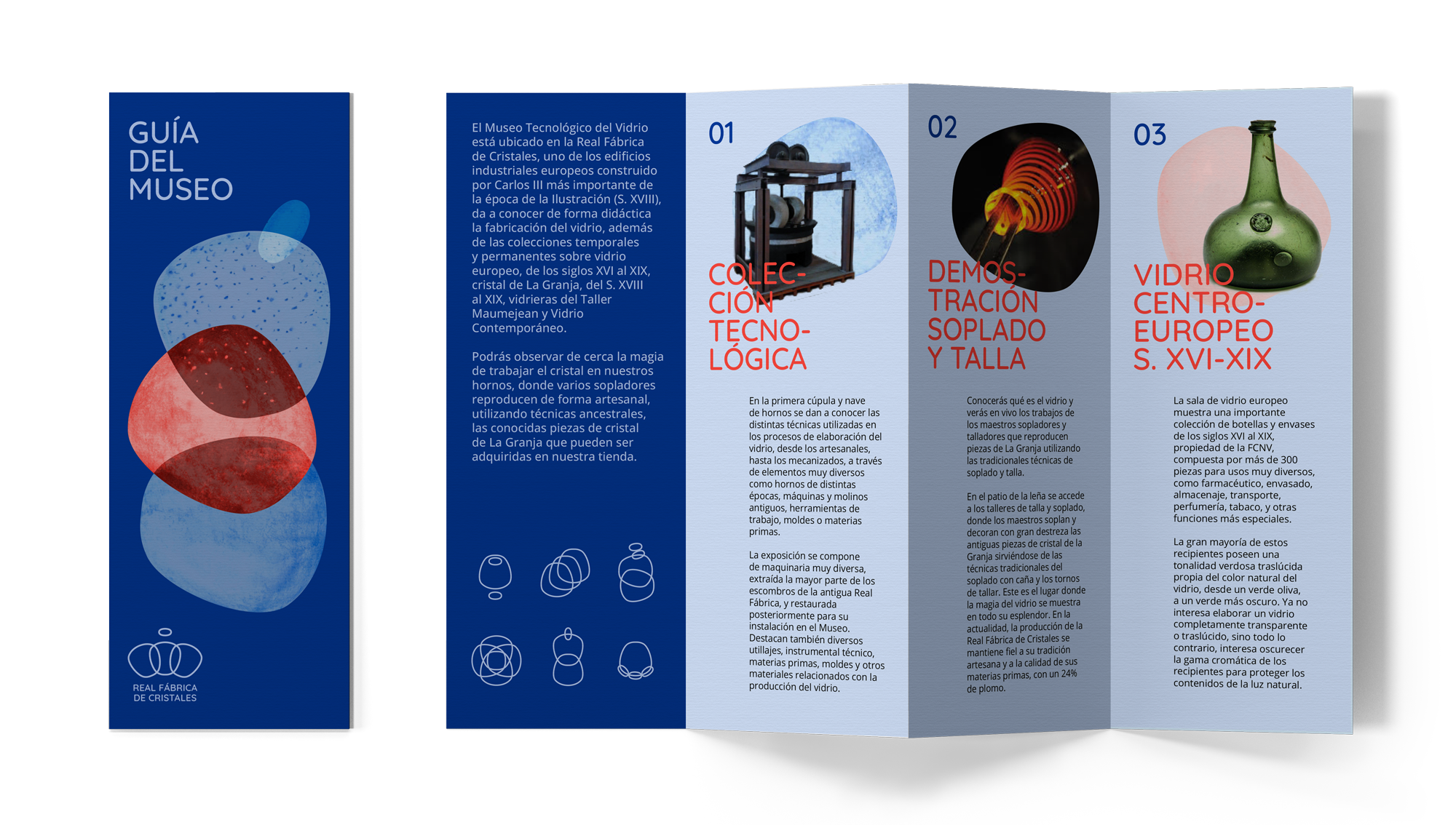 Aplicación de diseño editorial para la Real Fábrica de Cristales
