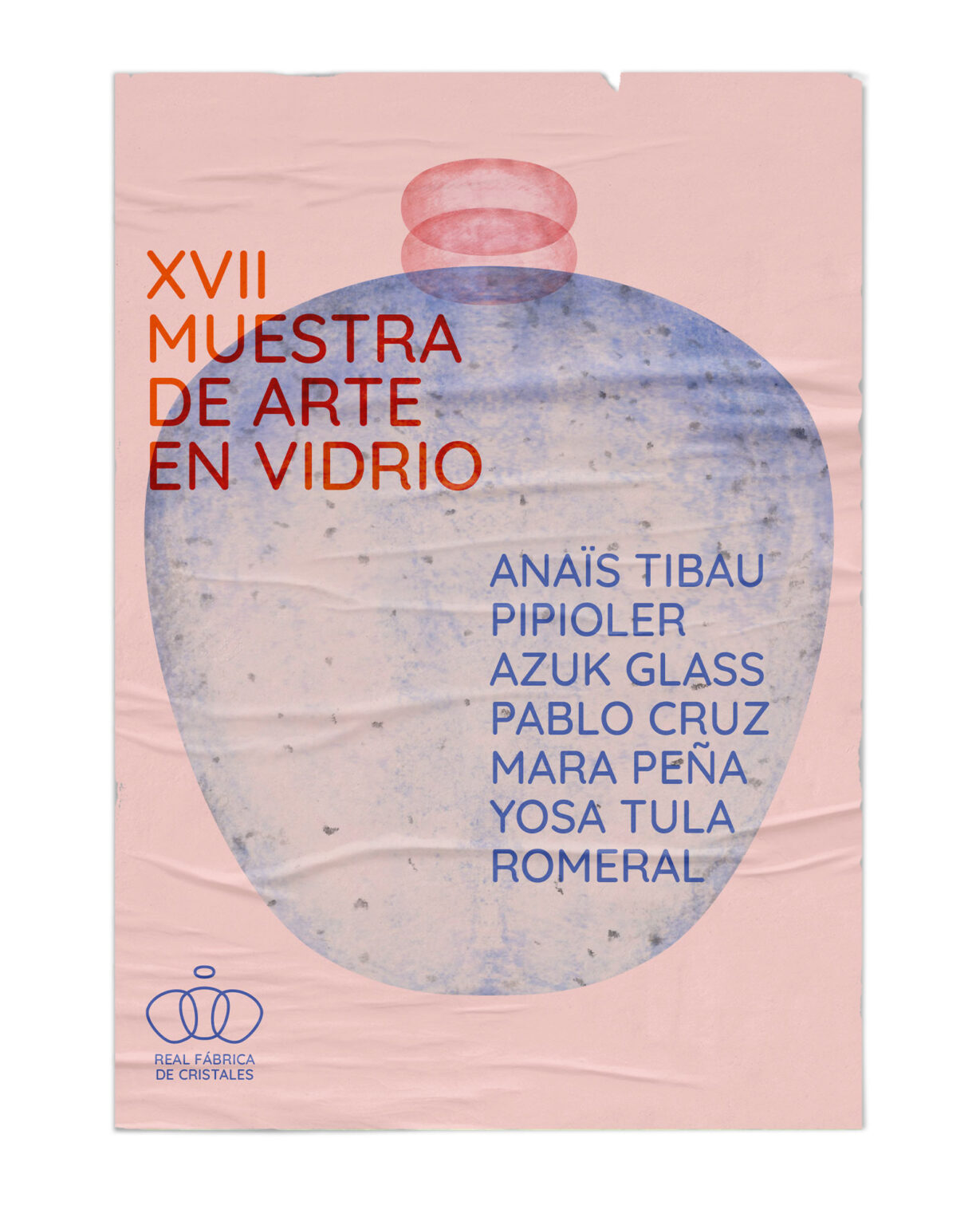 Póster para muestra artística de la Real Fábrica de Cristales